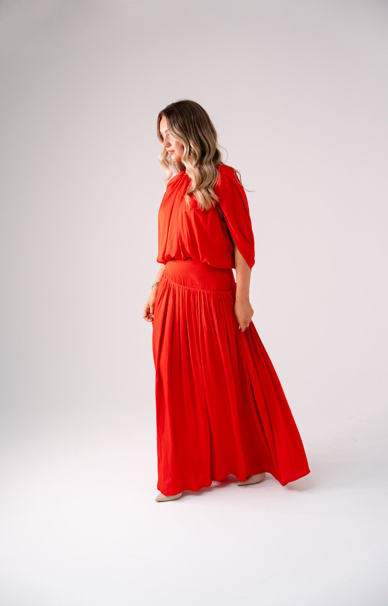 Millie Maxi Skirt In Red
