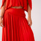 Millie Maxi Skirt In Red