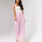 Ella Embroidered Trousers In Pink