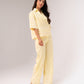 Ella Embroidered Trousers In Yellow