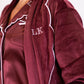 Love Laura Trim Robe In Burgundy