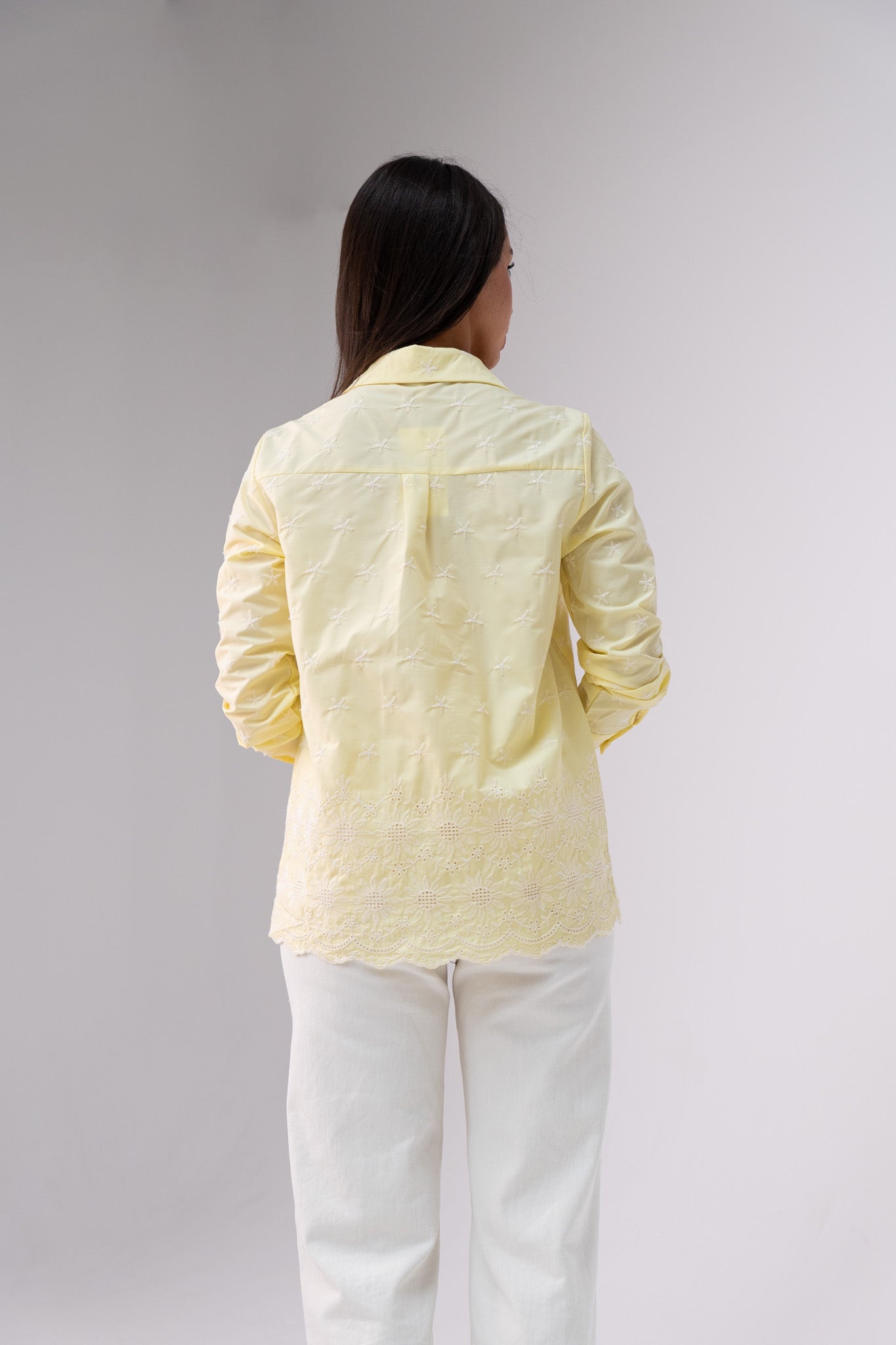 Ella Embroidered Shirt In Yellow