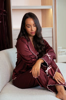 Love Laura Trim Pyjamas In Burgundy