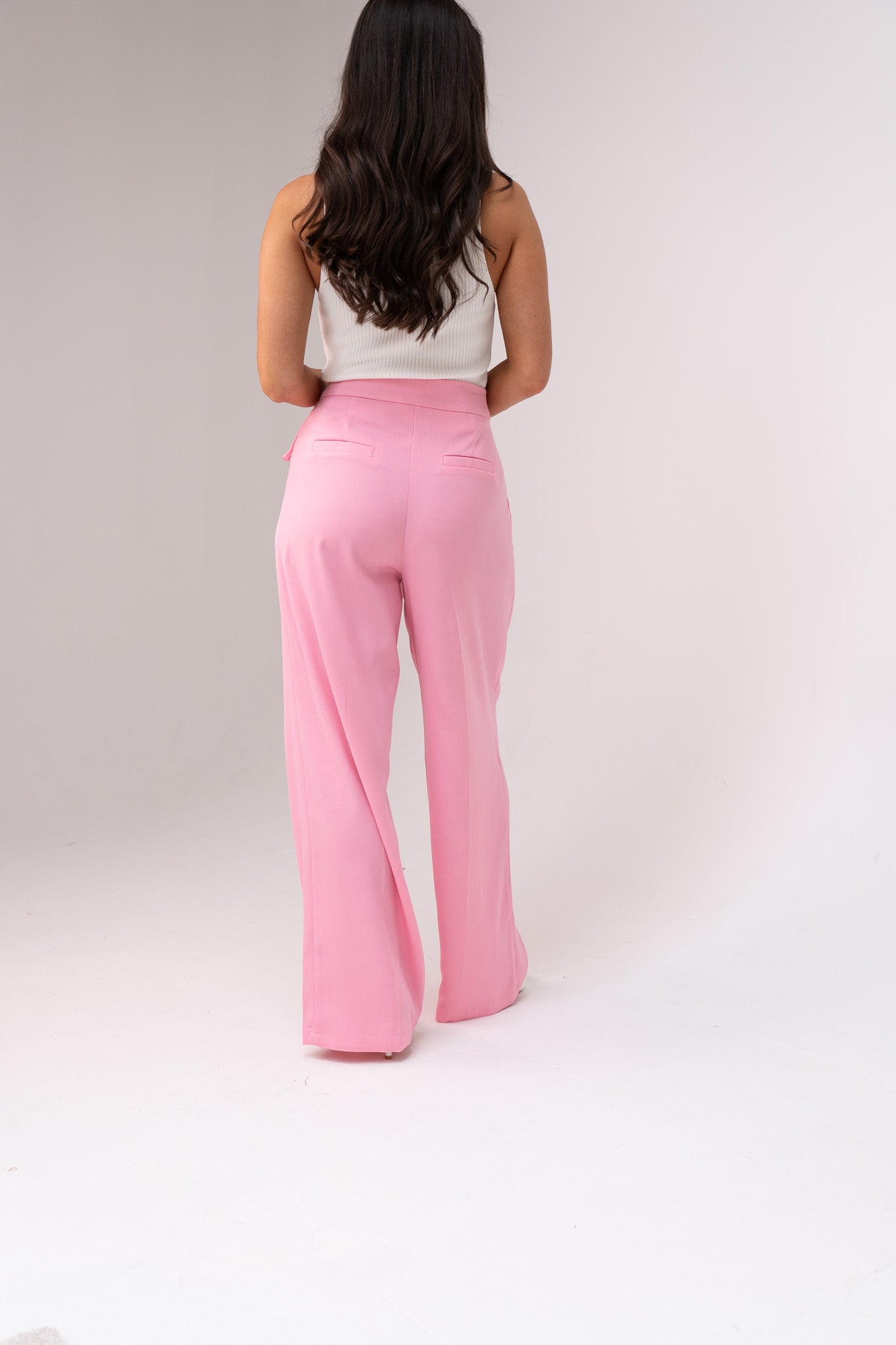 Willow Tie Waist Trousers In Pink