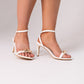 Sadie Heeled Sandal In White