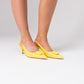 Sadie Faux Croc Slingback In Yellow