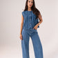 Millie Stripe Waistcoat In Blue