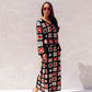 Ella Crochet Two Piece In Black Multi