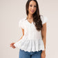 Maria Puff Sleeve Blouse In White