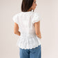 Maria Puff Sleeve Blouse In White