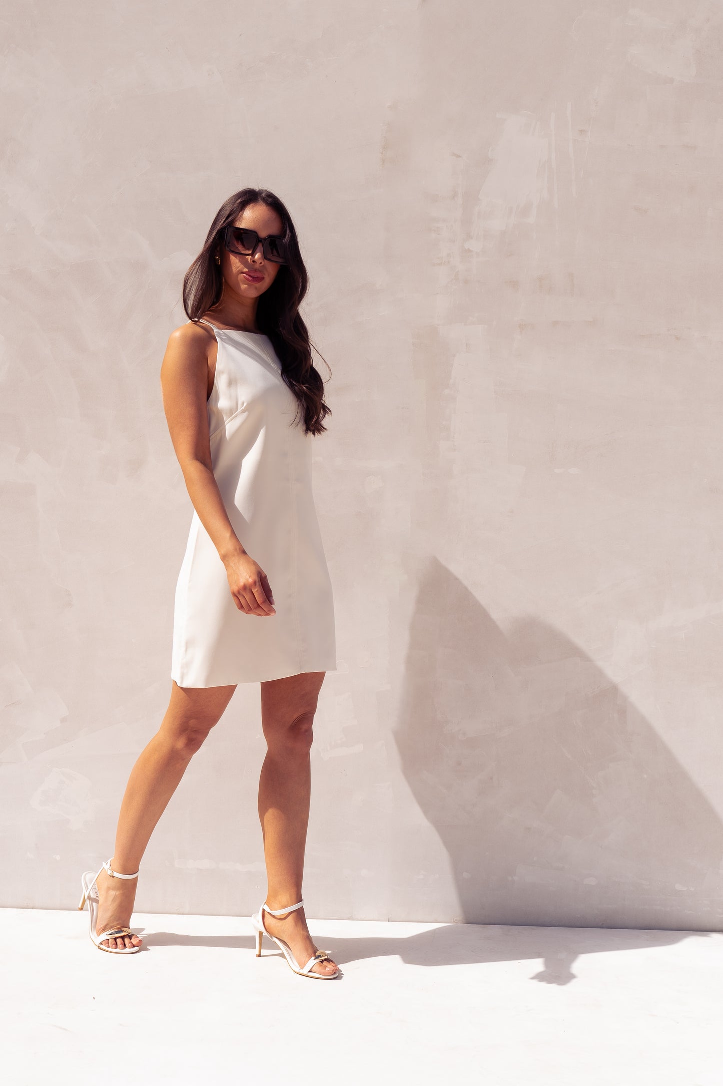 Kiera Strappy Dress In White
