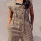 Cora Sleeveless Jumpsuit In Leopard Print