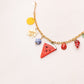 Olive Fruit Charm Bracelet In Gold