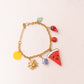 Olive Fruit Charm Bracelet In Gold