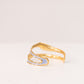 Olive Enamel Inset Bangle In Blue