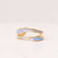 Olive Enamel Inset Bangle In Blue