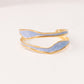 Olive Enamel Inset Bangle In Blue