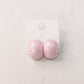 Olive Enamel Teardrop Earring In Pink