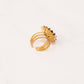 Olive Floral Ring In Blue