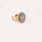 Olive Floral Ring In Blue