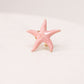 Olive Starfish Ring In Pink