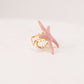 Olive Starfish Ring In Pink