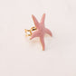 Olive Starfish Ring In Pink