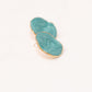 Olive Marbled Earrings In Turquoise