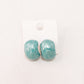 Olive Enamel Teardrop Earring In Turquoise