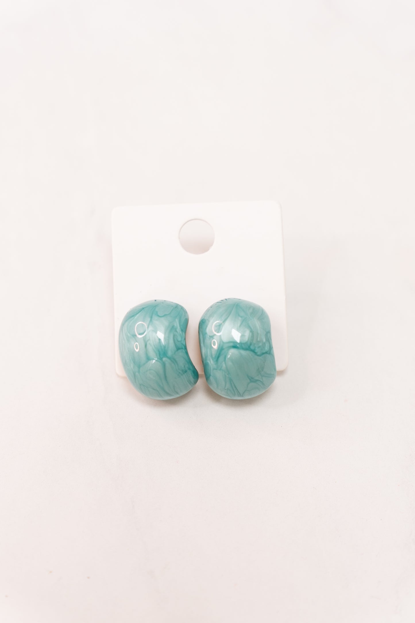 Olive Enamel Teardrop Earring In Turquoise
