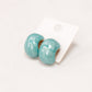 Olive Enamel Teardrop Earring In Turquoise