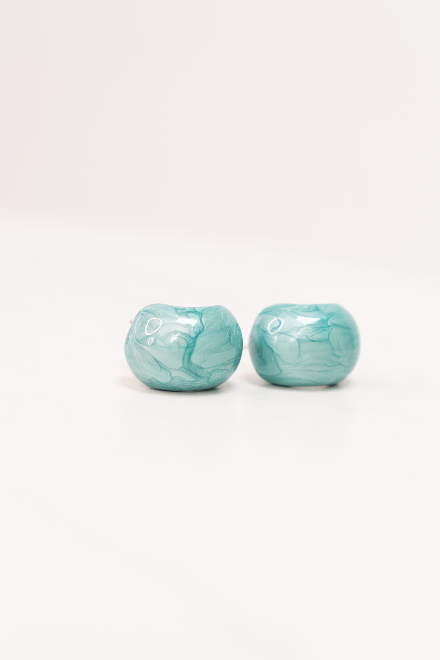 Olive Enamel Teardrop Earring In Turquoise