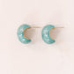 Olive Enamel Teardrop Earring In Turquoise