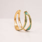 Olive Enamel Inset Bangle In Turquoise