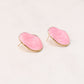 Olive Marbled Earrings In Pink