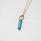 Olive Column Pendant Necklace In Turquoise