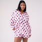 Love Laura Polka Dot Shirt In Pink