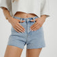 Cindy Diamante Shorts In Light Wash