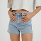 Cindy Diamante Shorts In Light Wash