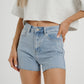 Cindy Diamante Shorts In Light Wash