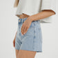 Cindy Diamante Shorts In Light Wash