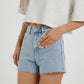Cindy Diamante Shorts In Light Wash