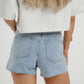 Cindy Diamante Shorts In Light Wash