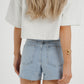 Cindy Diamante Shorts In Light Wash