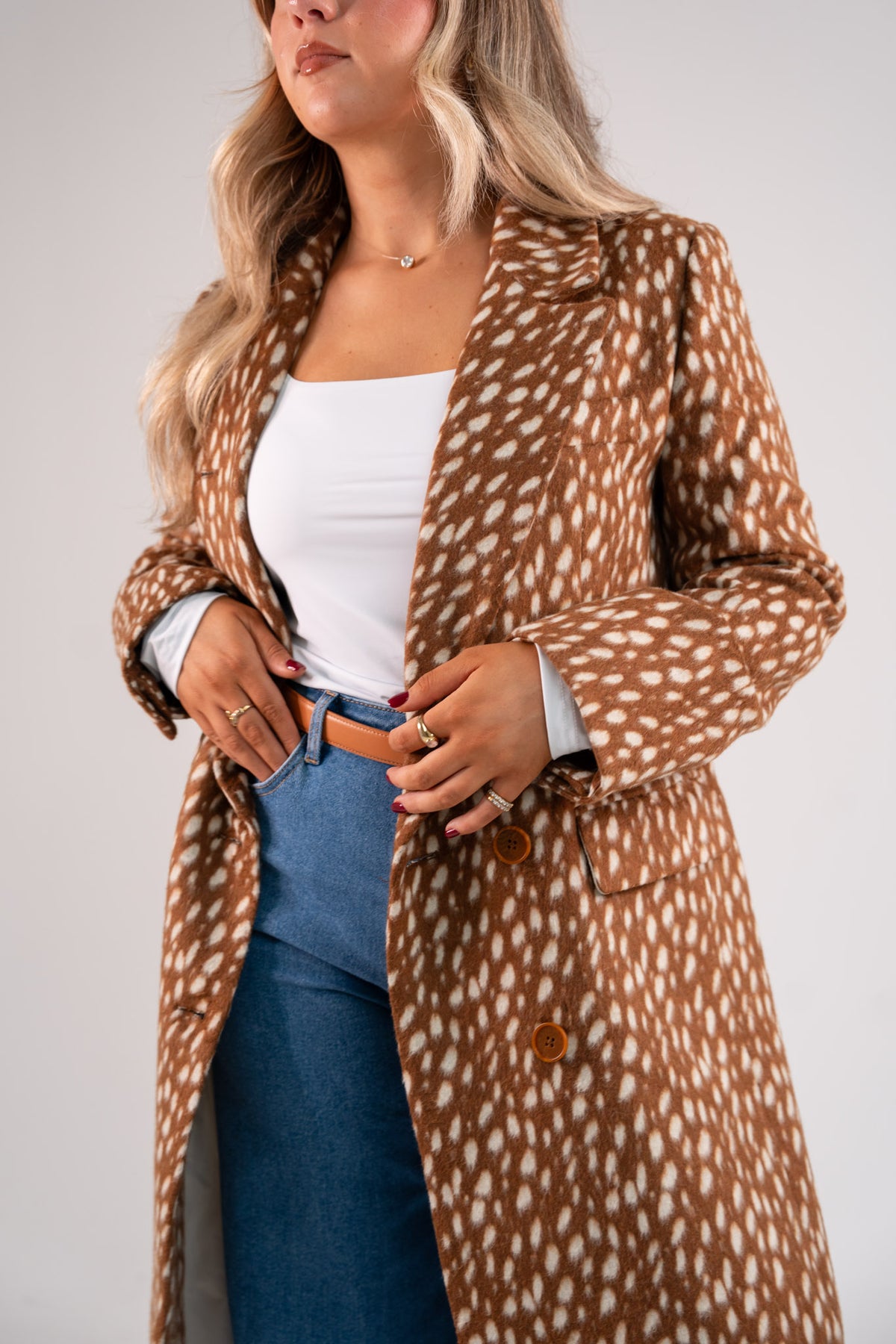 Love Laura Coat In Bambi Print