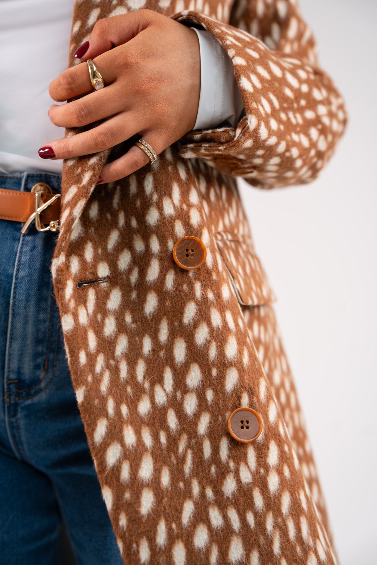 Love Laura Coat In Bambi Print