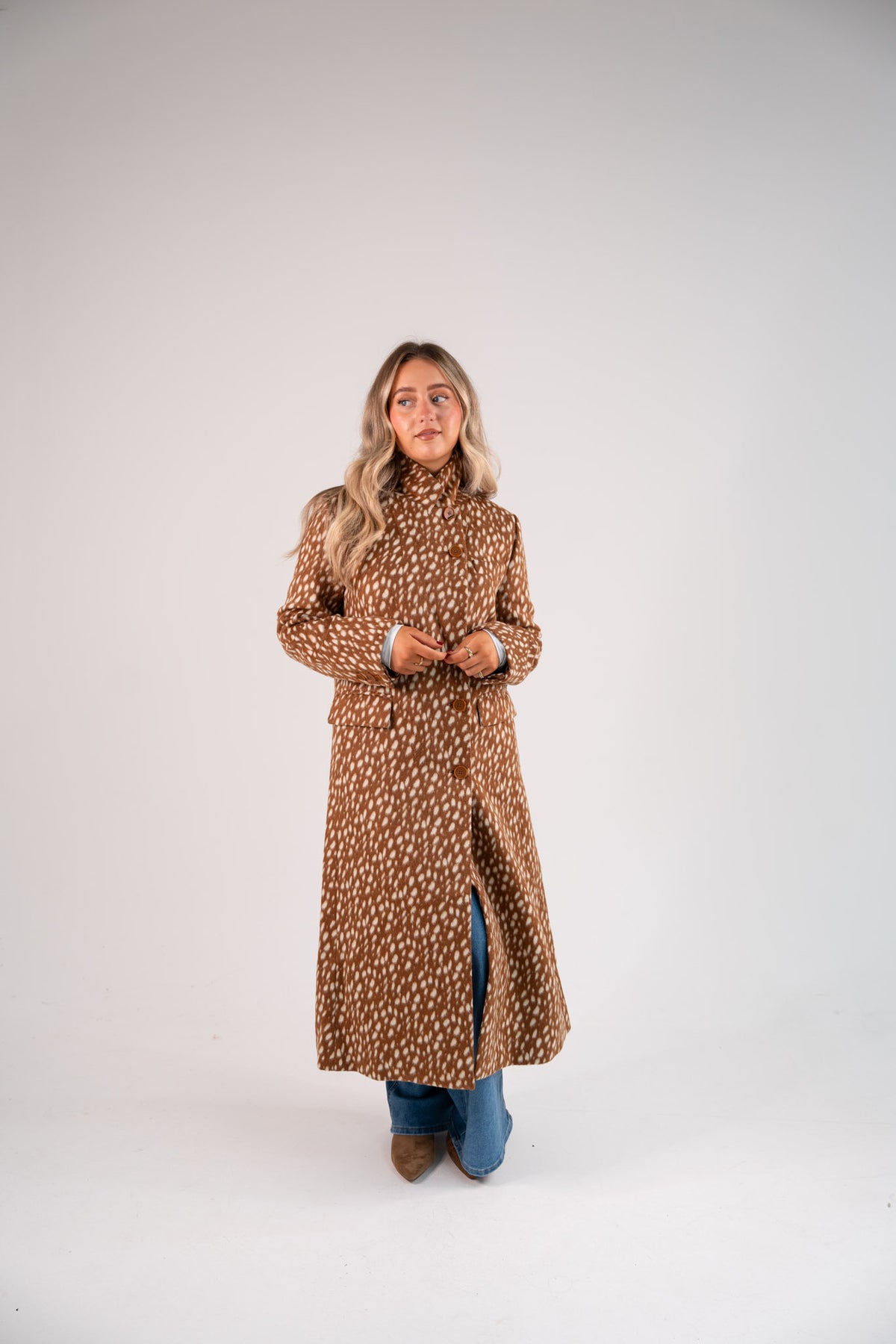 Love Laura Coat In Bambi Print