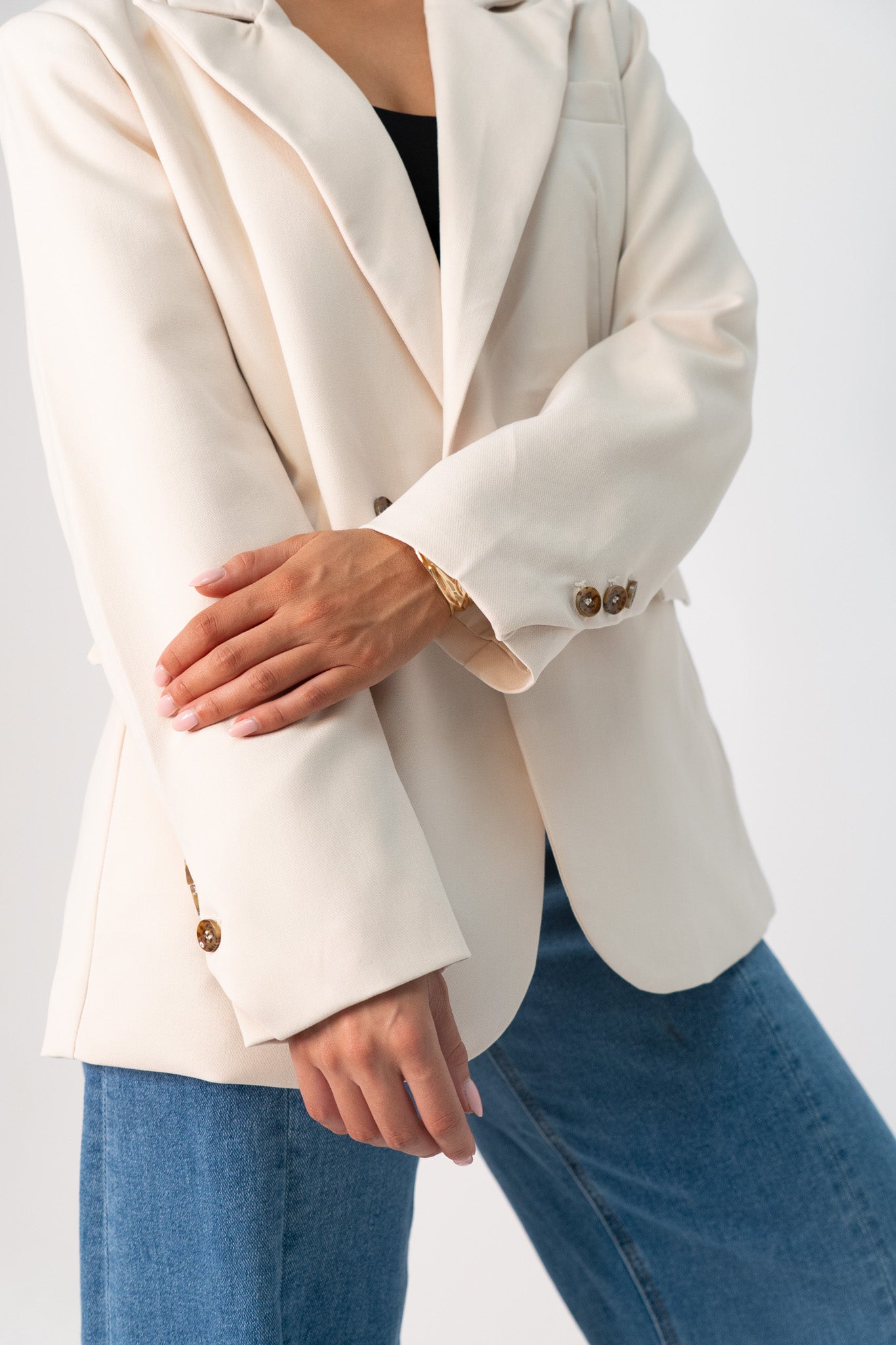 Love Laura Blazer In Neutral