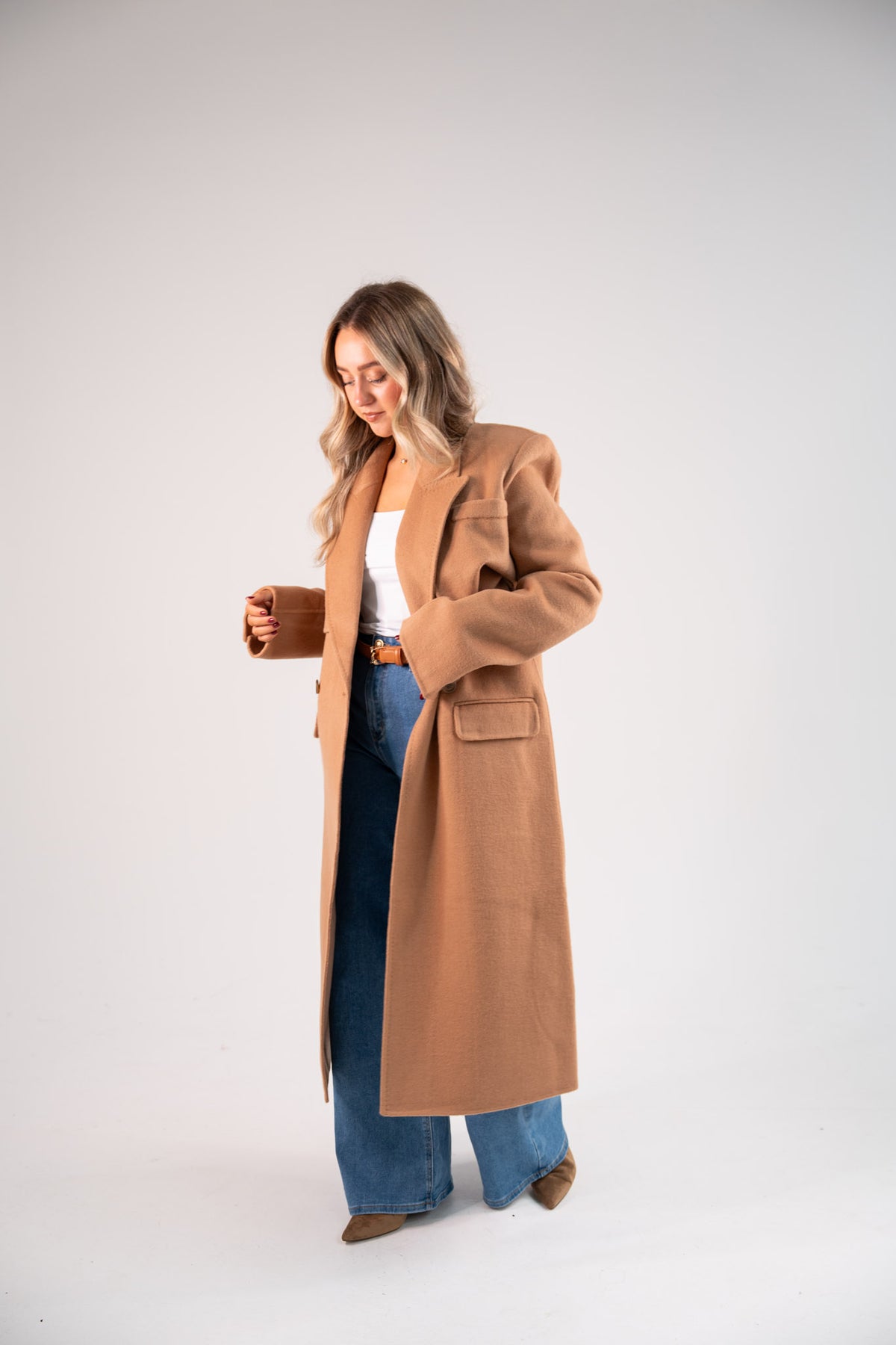 Love Laura Three Way Edit Coat In Camel