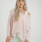 Amber V-Neck Jumper In Blush